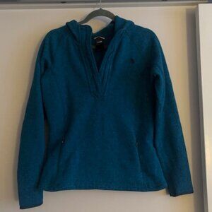 The North Face 1/2 zip fleece lined sweatshirt with hood size small